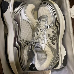 Chanel Men’s Silver Sneakers